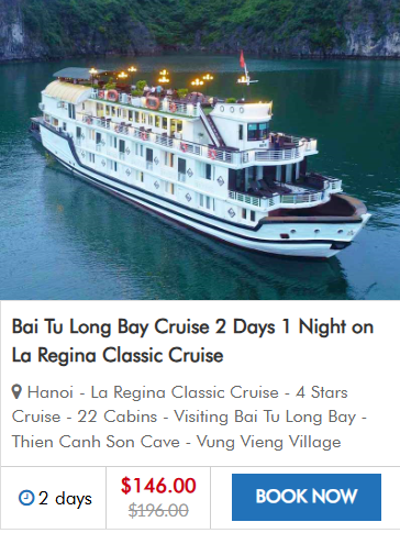 Bai Tu Long Bay Cruise 2 Days 1 Night on La Regina Classic Cruise